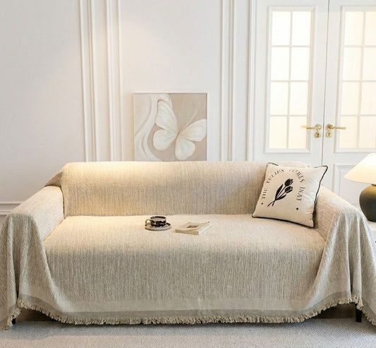 Jeté de canapé décoratif protection tissu - MaisonHousse