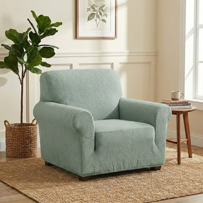 Housse de fauteuil Jacquard Noir - MaisonHousse